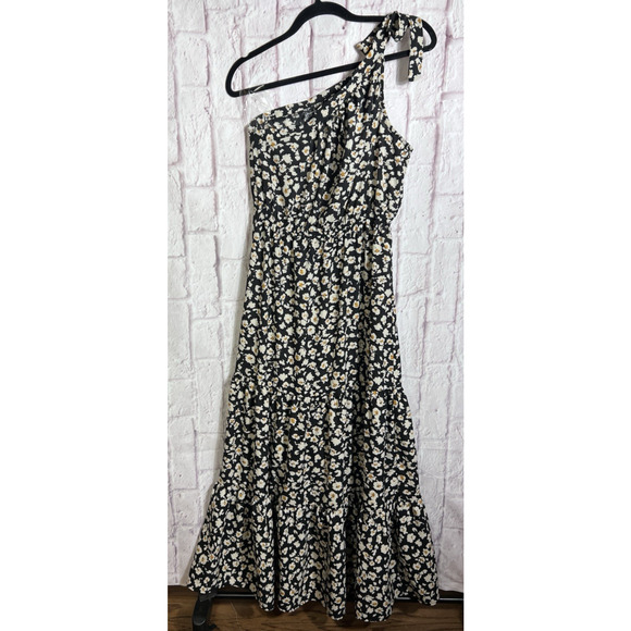 Pretty Garden Women’s Floral One Shoulder Dress Ruffle Boho Beach Vacation SizeM - Picture 4 of 10